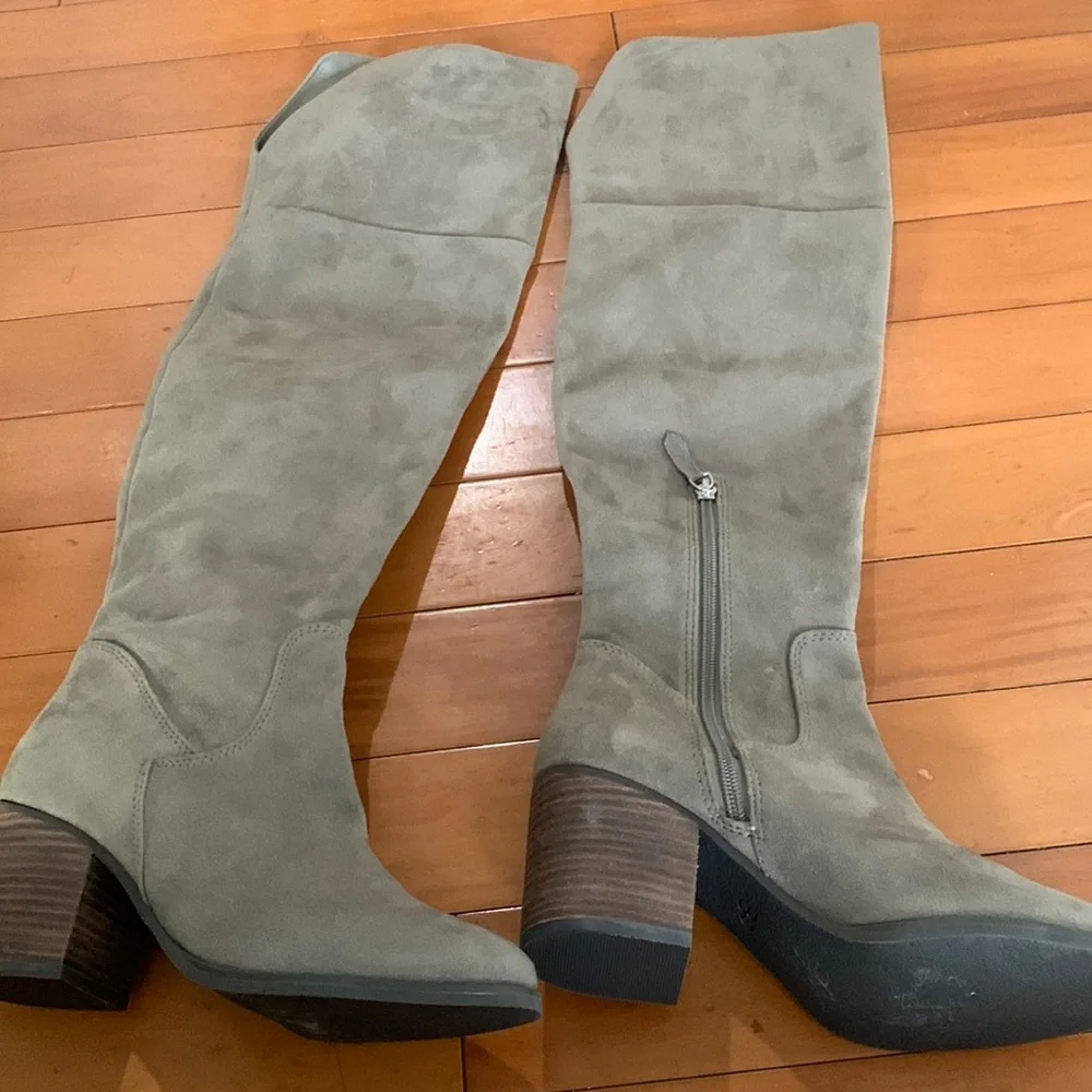 Bp luke - fab knee high boots size 7 beige